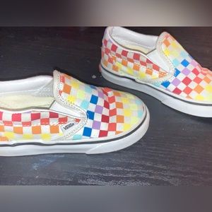 Toddler Rainbow checkered vans